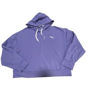Puma Lavender-Blue Hooded Pullover Keeps Up Dry Size Large
